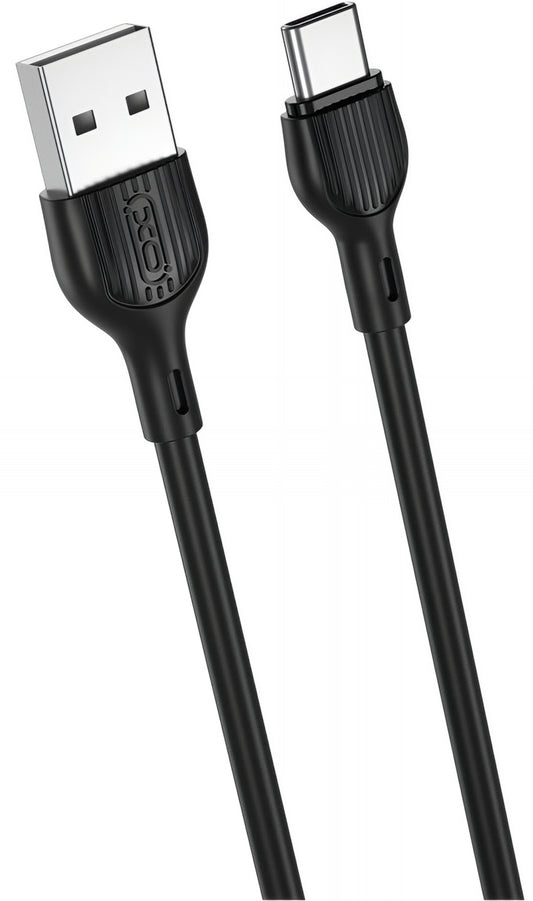 Кабел за данни и зареждане USB-A - USB-C XO Design NB200, 10W, 1m, Черен