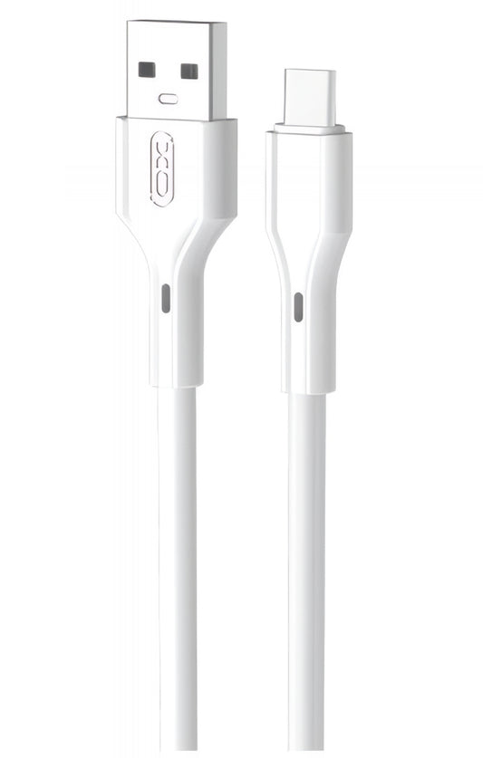 USB-A to USB-C Data and Charging Cable XO Design NB230, 18W, 1m, White