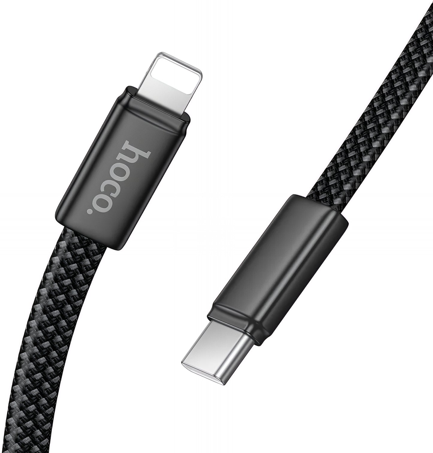 Кабел за данни и зареждане USB-C - Lightning HOCO X125, 30W, 1m, Черен