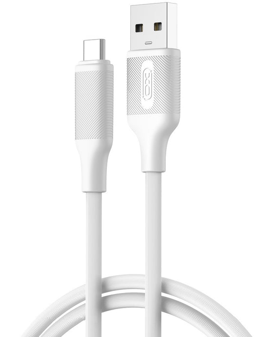 Кабел за данни и зареждане USB-A - USB-C XO Design NB265, 18W, 1m, Бял