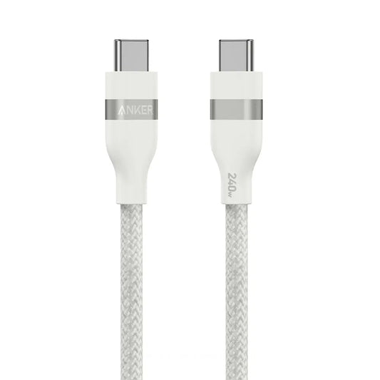 Кабел за данни и зареждане USB-C - USB-C Anker, 240W, 0.9m, Бял A82E2H21