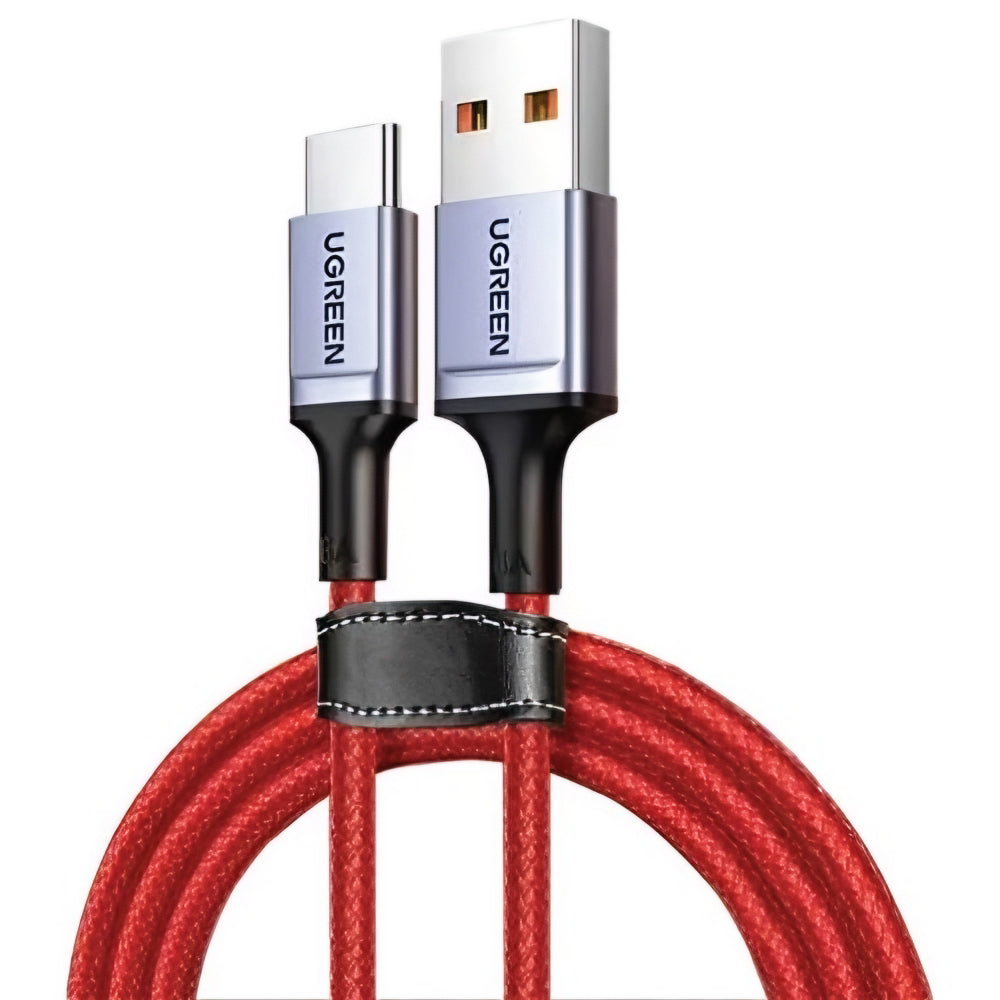 Кабел за данни и зареждане USB-A - USB-C UGREEN US505, 60W, 1m, Червен