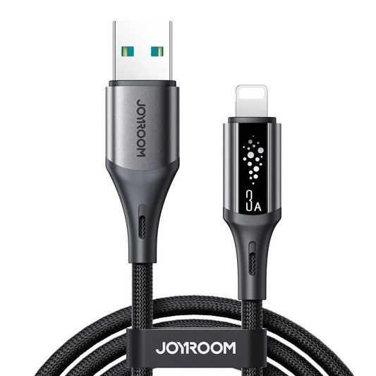 Кабел за данни и зареждане USB-A - Lightning Joyroom S-A60 StarTalk, 18W, 1.2m, Черен