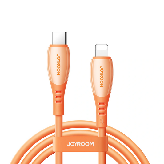Кабел за данни и зареждане USB-C - Lightning Joyroom S-A59 Vibrant, 30W, 1.2m, Оранжев