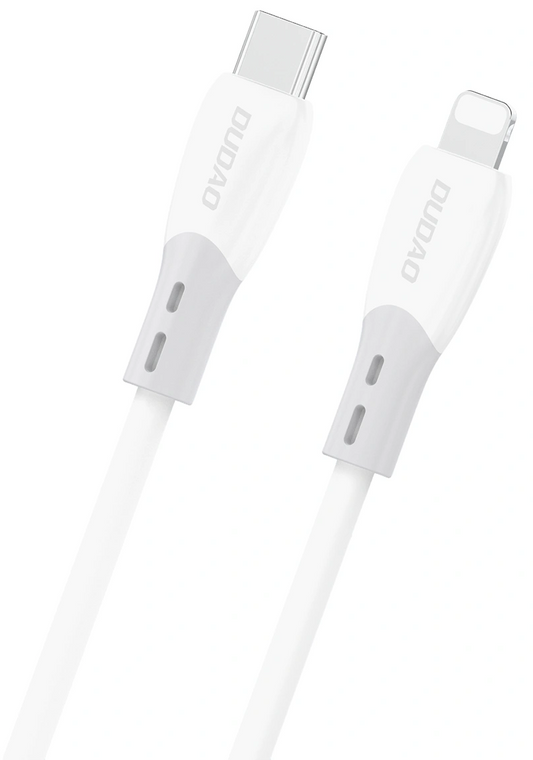 Кабел за данни и зареждане USB-C - Lightning Dudao L25SX, 30W, 1m, Бял