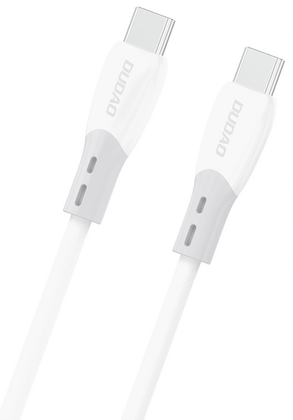 Кабел за данни и зареждане USB-C - USB-C Dudao L25SC, 60W, 2m, Бял