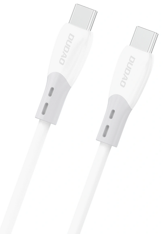 Кабел за данни и зареждане USB-C - USB-C Dudao L25SC, 60W, 1m, Бял