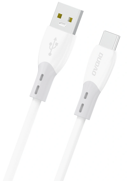 Кабел за данни и зареждане USB-A - USB-C Dudao L25ST, 100W, 1m, Бял