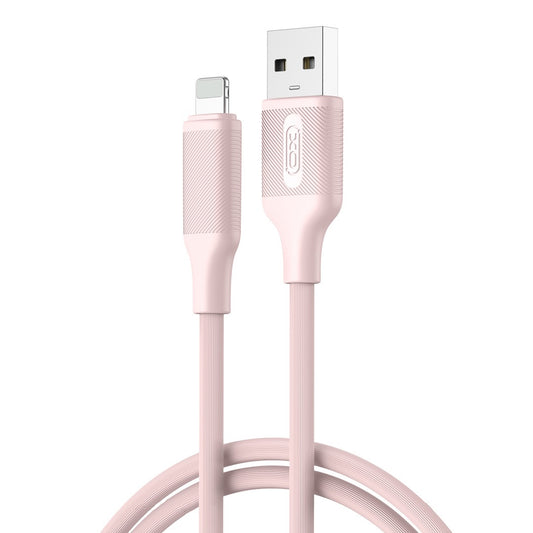 Кабел за данни и зареждане USB-A - Lightning XO Design NB265, 12W, 1m, Розов