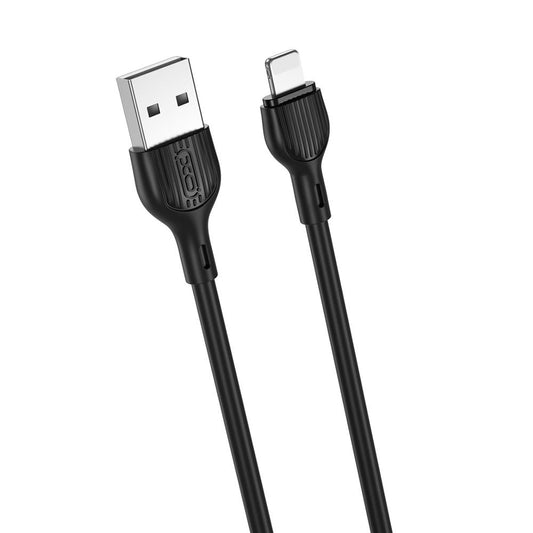 Кабел за данни и зареждане USB-A - Lightning XO Design NB200, 10W, 2m, Черен