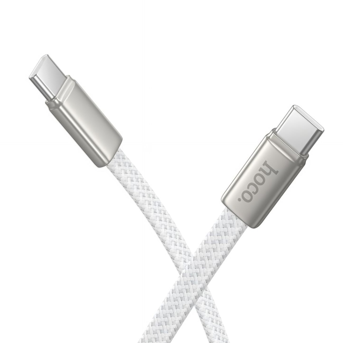 Кабел за данни и зареждане USB-C - USB-C HOCO X125, 60W, 1m, Бял