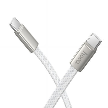 Кабел за данни и зареждане USB-C - USB-C HOCO X125, 60W, 1m, Бял