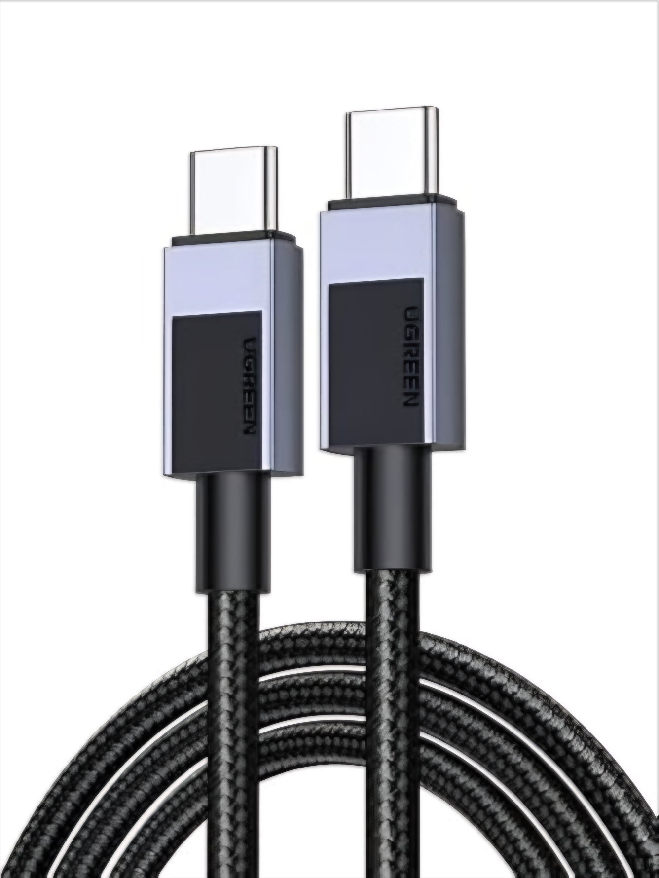 Кабел за данни и зареждане USB-C - USB-C UGREEN L512, 100W, 2m, Сив