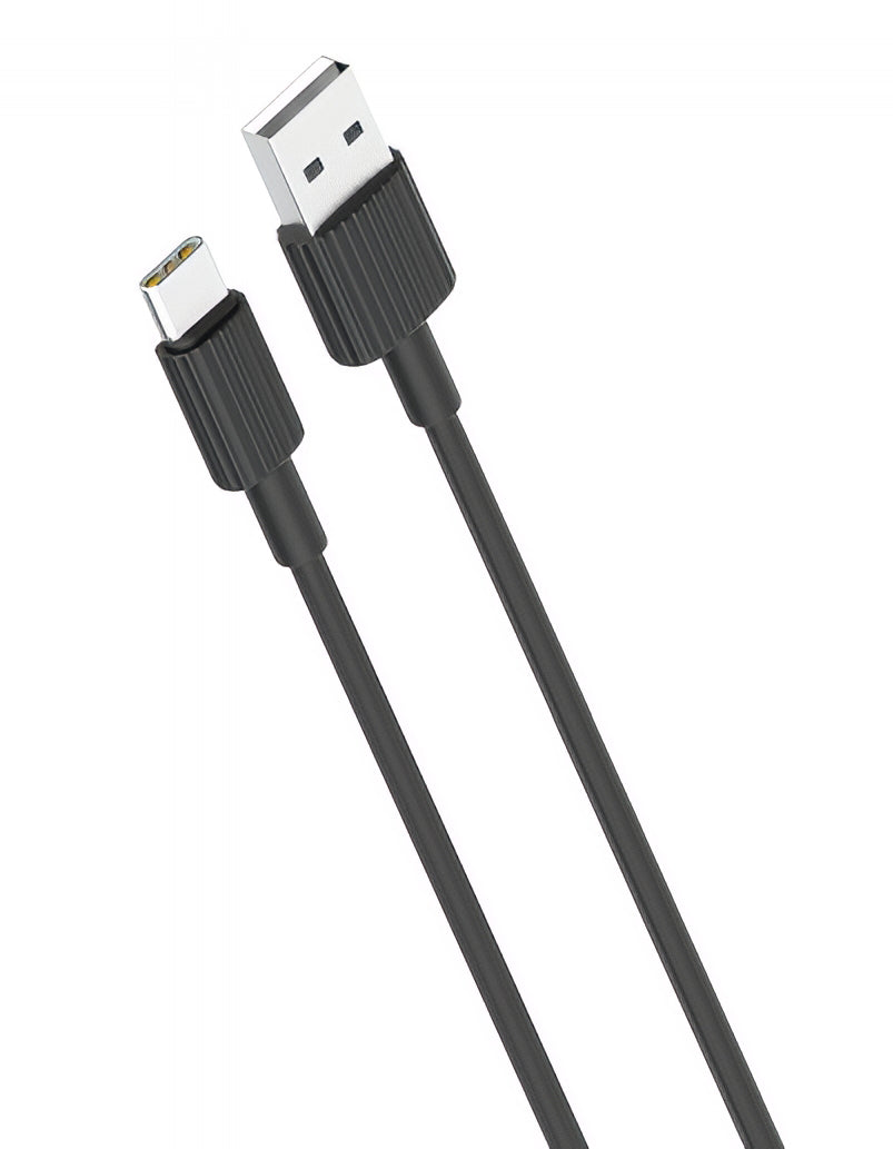 Кабел за данни и зареждане USB-A - USB-C XO Design NB156, 18W, 1m, Черен