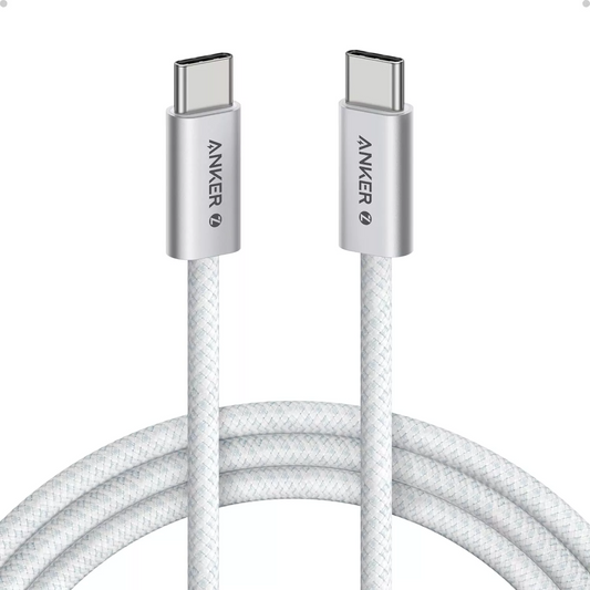 Кабел за данни и зареждане USB-C - USB-C Anker Zolo, 240W, 1.8m, Бял A8060H22