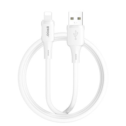 Кабел за данни и зареждане USB-A - Lightning BWOO X329L, 15W, 1м, бял