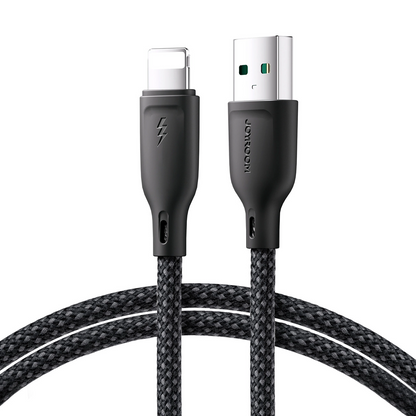 Кабел за данни и зареждане USB-A - Lightning Joyroom S-A34, 18W, 1м, Черен