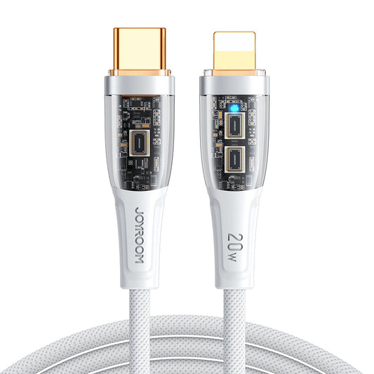 Кабел за данни и зареждане USB-C - Lightning Joyroom S-CL020A3, 20W, 1.2м, бял