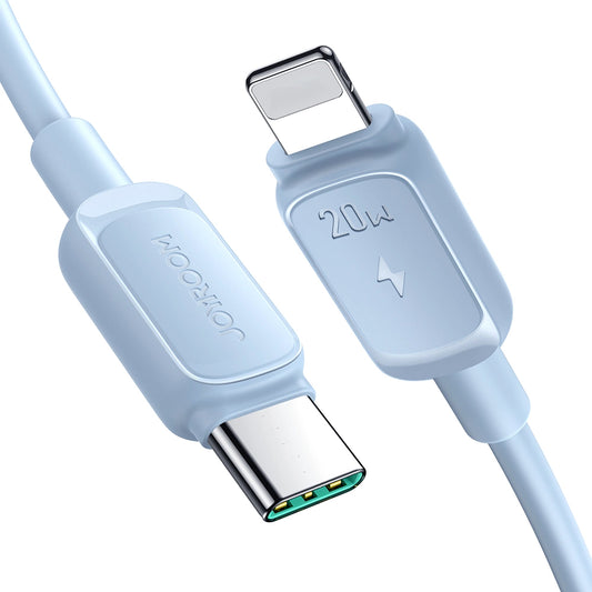 Кабел за данни и зареждане USB-C - Lightning Joyroom S-A14, 20W, 1.2м, Син