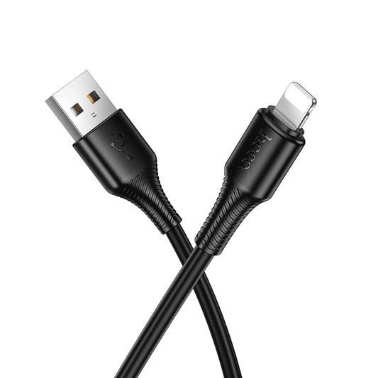 Кабел за данни и зареждане USB-A - Lightning HOCO X120, 18W, 1м, Черен