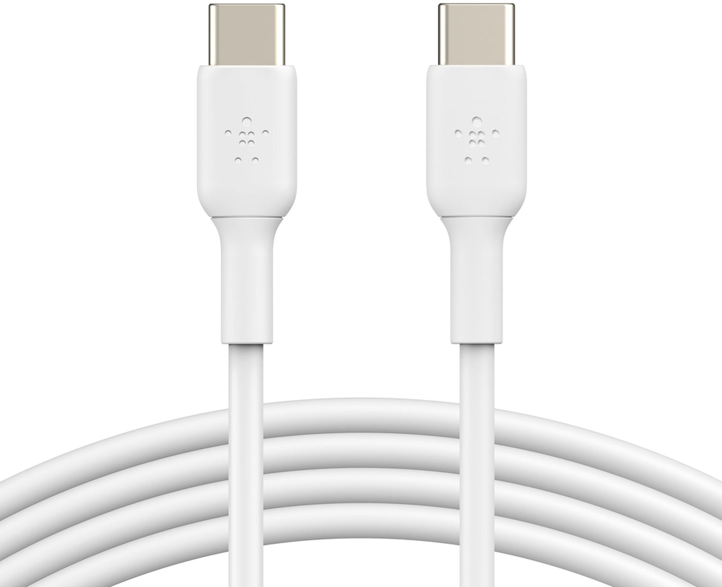 Кабел за данни и зареждане USB-C - USB-C Belkin BoostCharge, 60W, 2м, бял CAB003bt2MWH