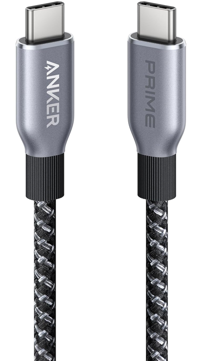 Кабел за данни и зареждане USB-C – USB-C Anker Prime, 240 W, 0,9 м, черен A88E2011