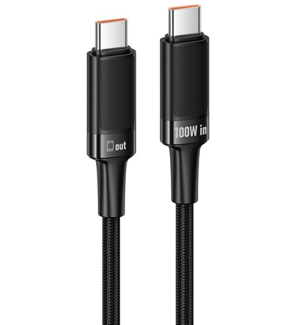 Кабел за данни и зареждане USB-C - USB-C HOCO U153 Extreme, 100W, 1.2м, Черен