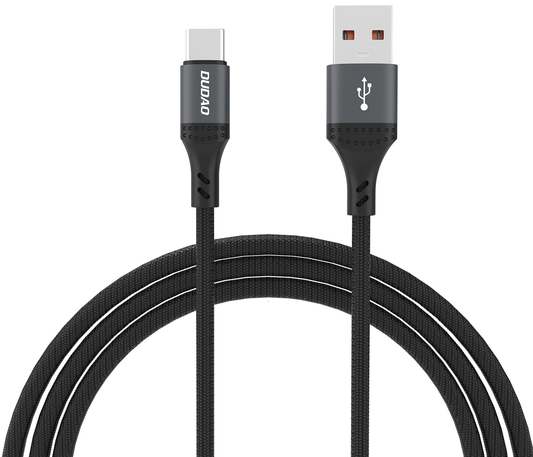 Кабел за данни и зареждане USB-A - USB-C Dudao L3ST, 100W, 1.2м, черен