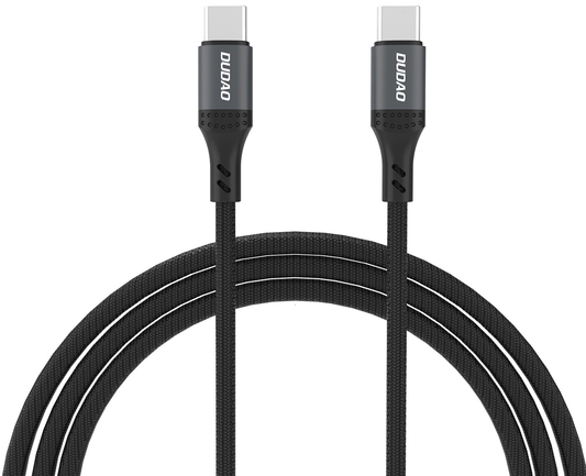 Кабел за данни и зареждане USB-C - USB-C Dudao L3CC, 60W, 1.2м, Черен