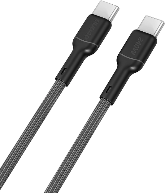 Кабел за данни и зареждане USB-C - USB-C Dudao L9C Max, 240W, 2м, Черен