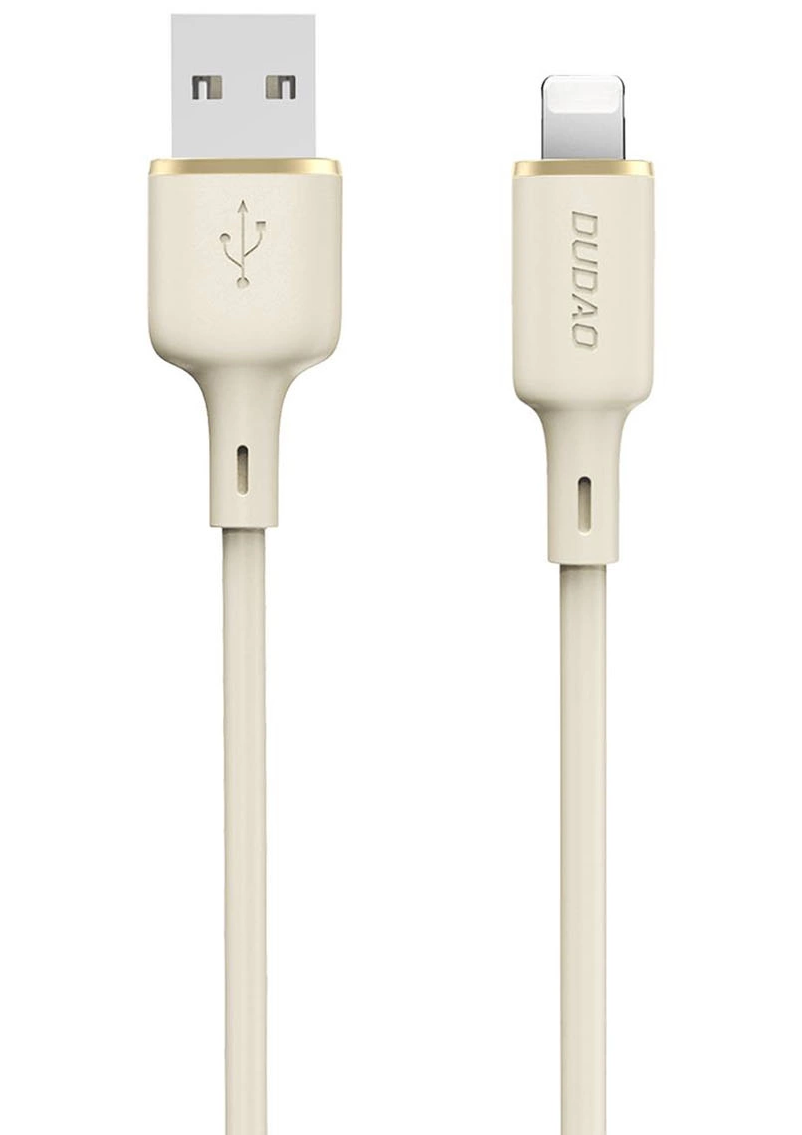 USB-A to Lightning Data and Charging Cable Dudao L7SL, 18W, 1m, Beige