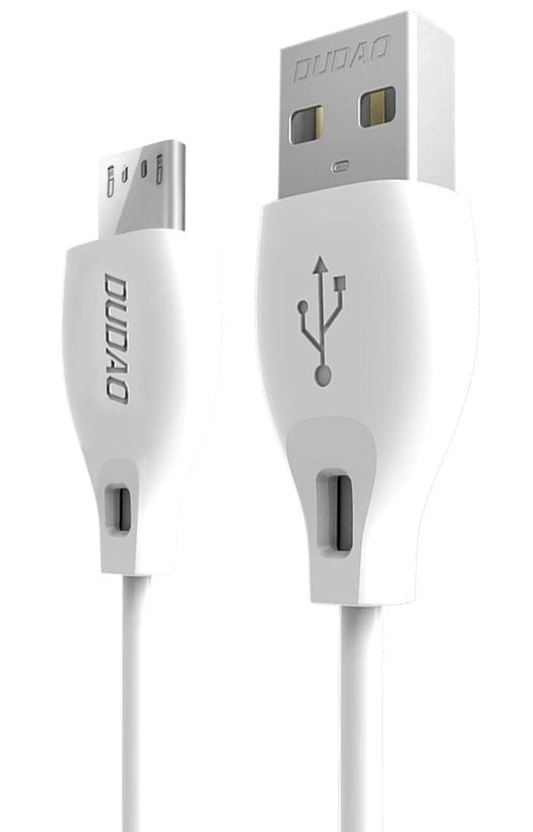Кабел за данни и зареждане USB-A - microUSB Dudao L4M, 18W, 1м, бял