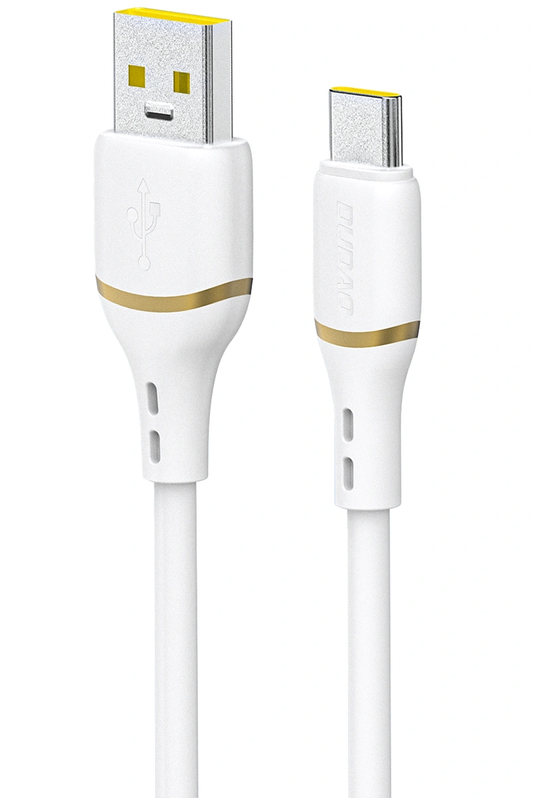 Кабел за данни и зареждане USB-A - USB-C Dudao L25T, 100W, 1м, бял