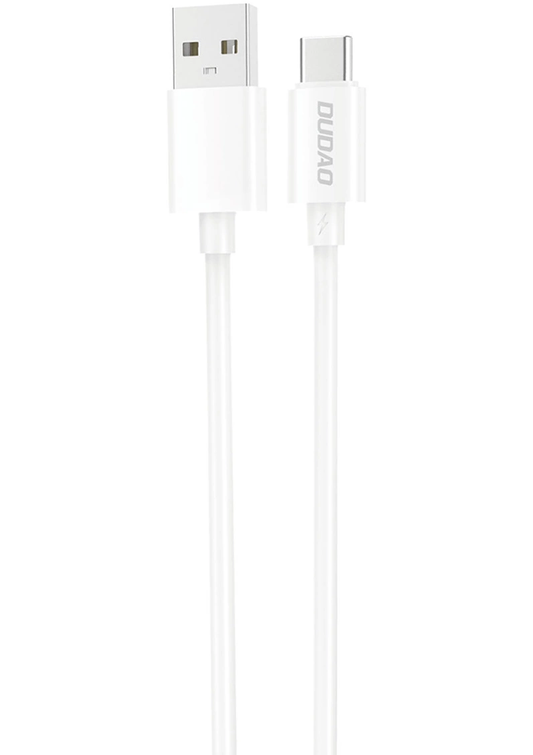 Кабел за данни и зареждане USB-A - USB-C Dudao L4ST, 100W, 1м, бял