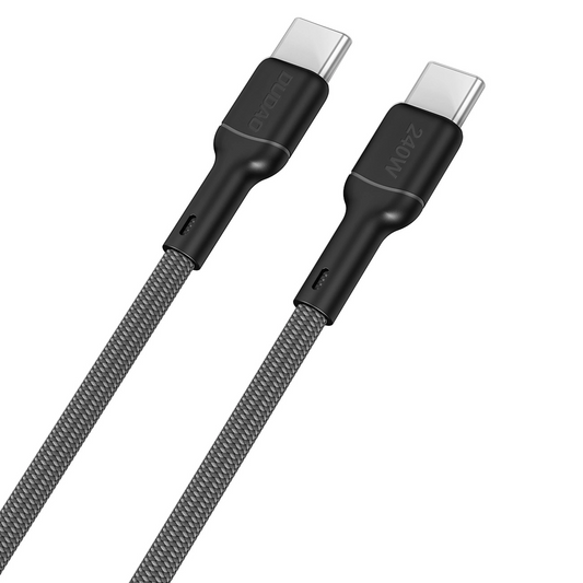 Кабел за данни и зареждане USB-C - USB-C Dudao L9C Max, 240W, 1.2м, Черен