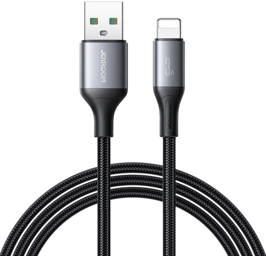 Кабел за данни и зареждане USB-A - Lightning Joyroom S-A28 Flash, 18W, 1м, черен