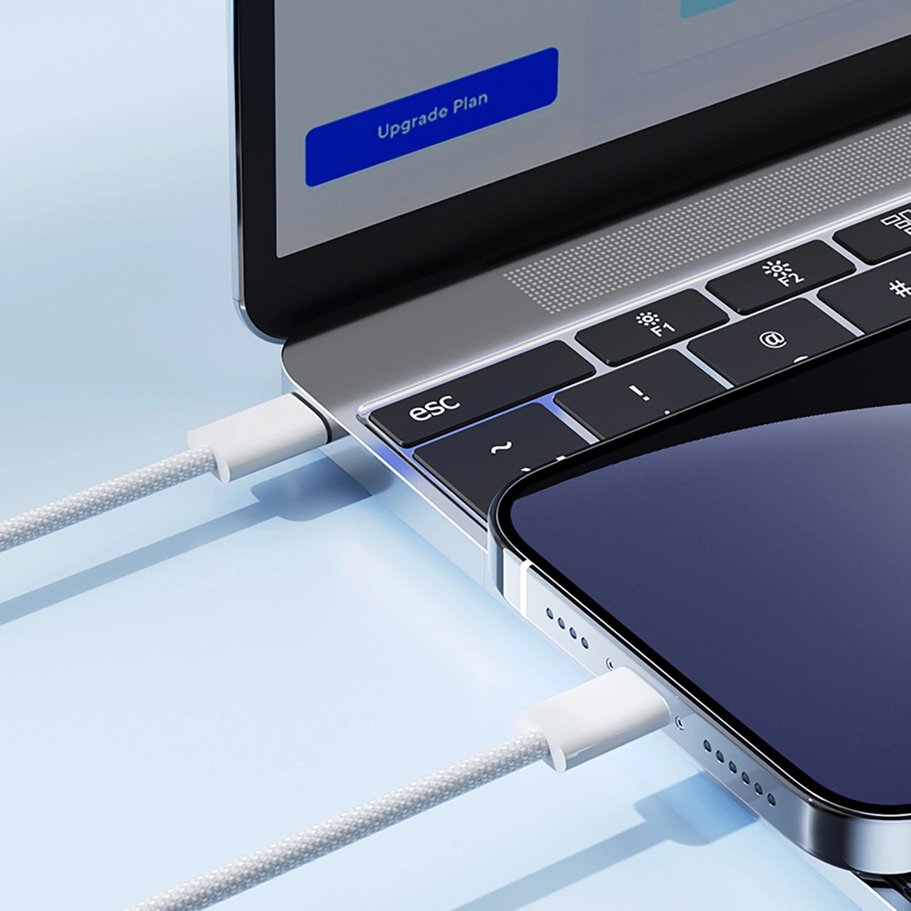 Кабел за данни и зареждане USB-C - Lightning Joyroom S-A45, 30W, 1m, Бял