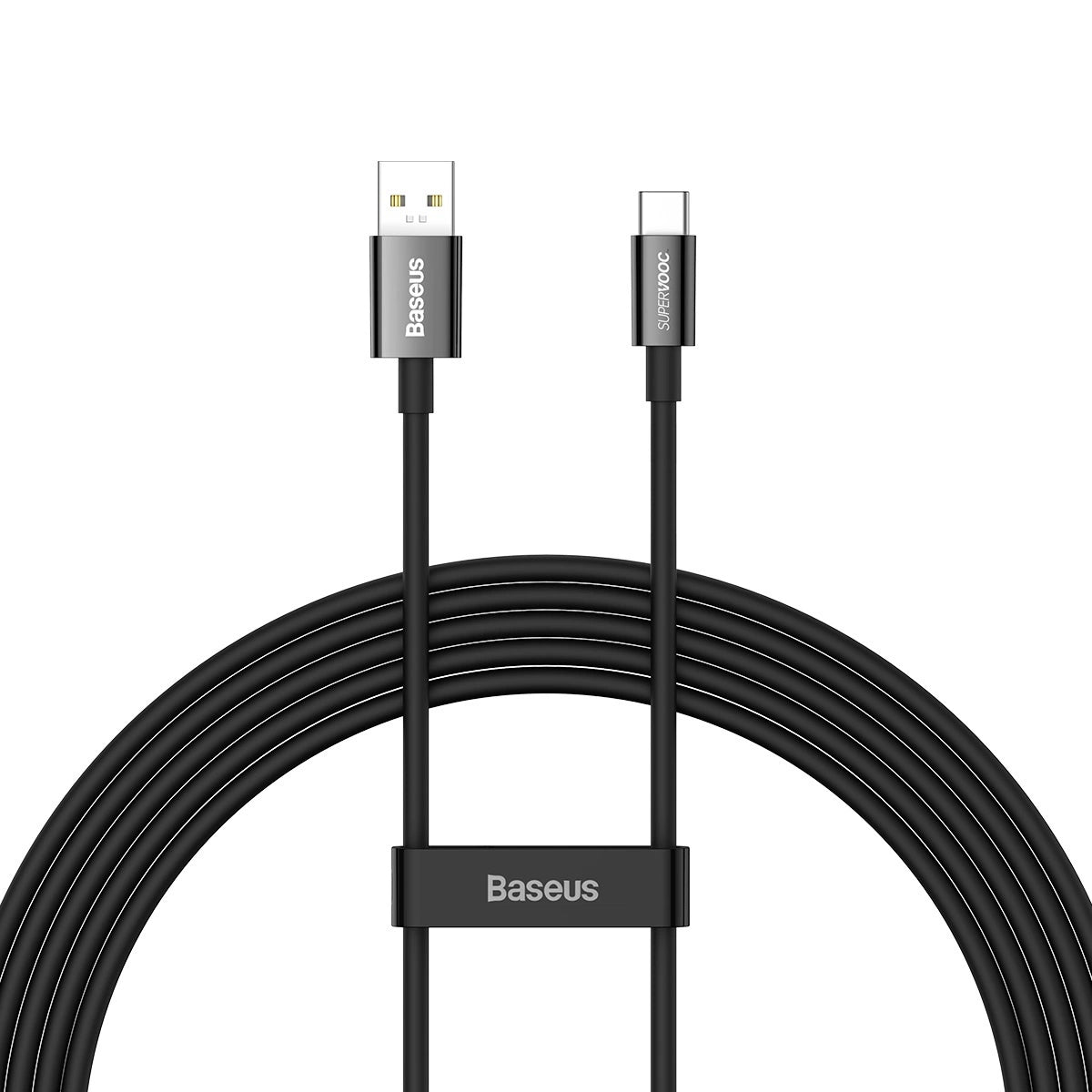 Кабел за данни и зареждане USB-A - USB-C Baseus Superior Series, 65W, 2m, черен CAYS001001