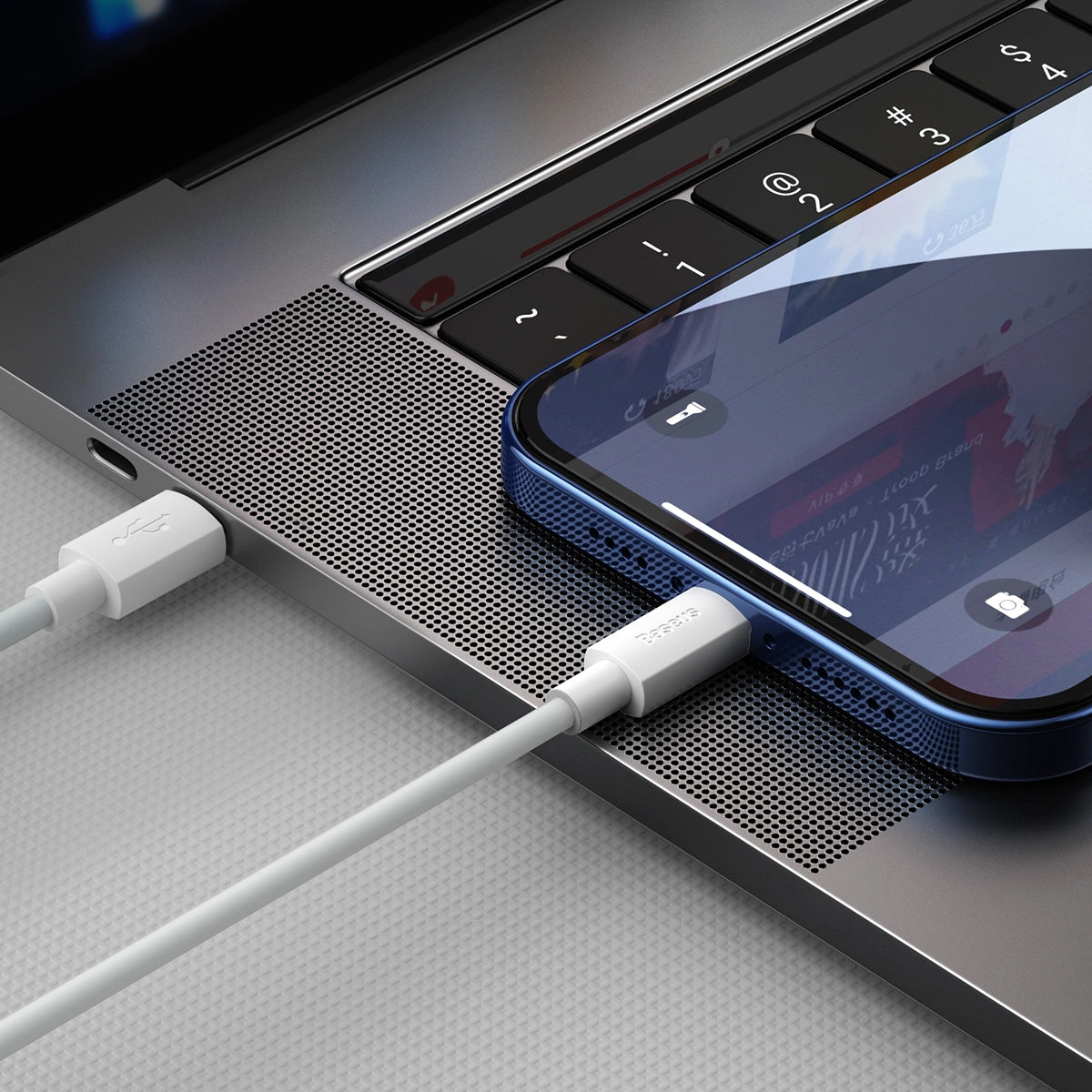 Baseus Simple Wisdom USB-C - Lightning кабел за пренос на данни и зареждане Simple Wisdom, 20W, 1,5 м, комплект 2 броя, бял 