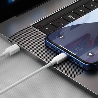 Baseus Simple Wisdom USB-C - Lightning кабел за пренос на данни и зареждане Simple Wisdom, 20W, 1,5 м, комплект 2 броя, бял 