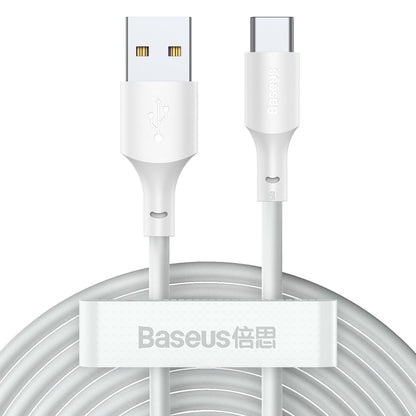 Кабел за пренос на данни и зареждане от USB-A към USB-C Baseus, 40 W, 1,5 м, бял TZCATZJ-02