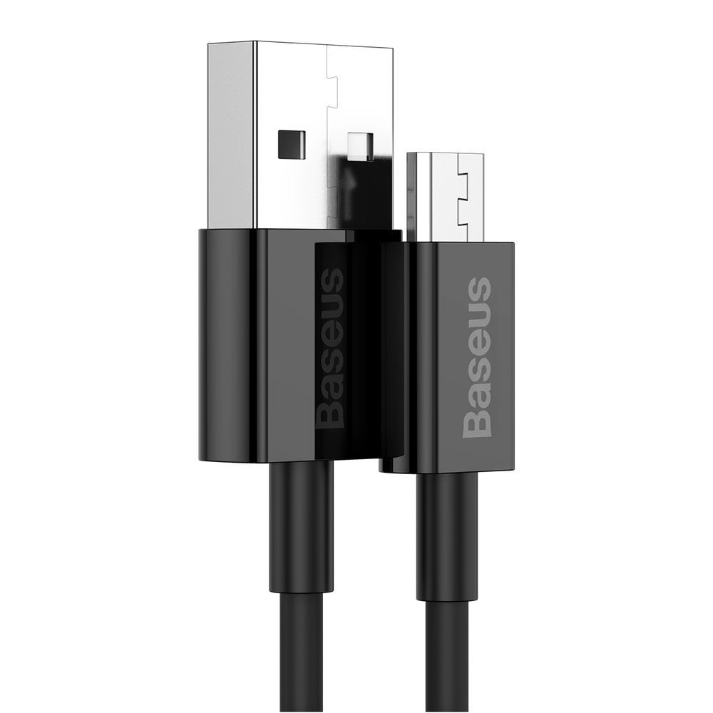 Кабел за данни и зареждане Baseus Superior Series USB-A към microUSB, 18W, 2 m, черен CAMYS-A01 