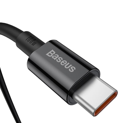 USB-C кабел за данни и зареждане - USB-C Baseus Superior Series, 100W, 1m, черен CATYS-B01