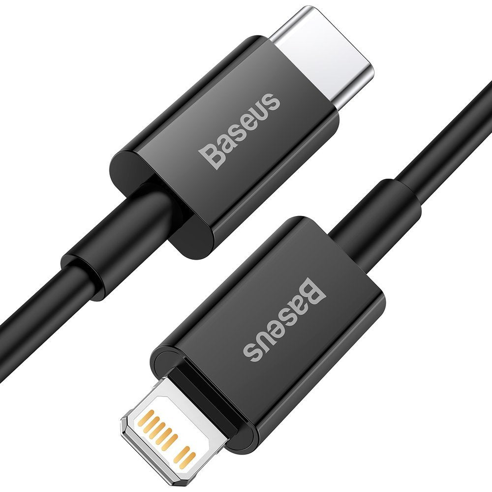 Кабел за данни и зареждане USB-C - Lightning Baseus Superior Series, 20W, 1m, черен CATLYS-A01