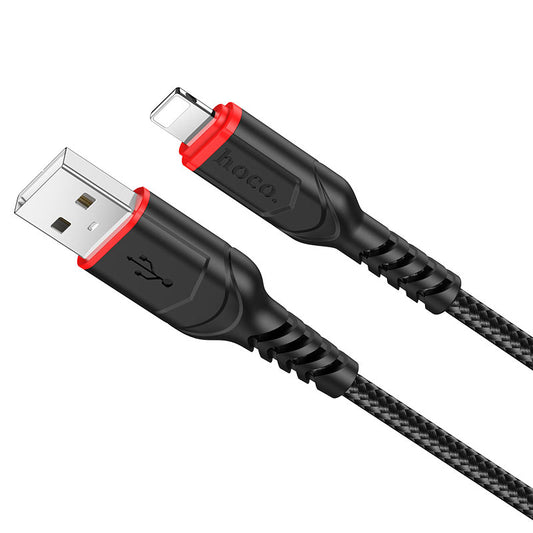 Кабел за данни и зареждане USB-A - Lightning HOCO X59 Victory, 18W, 1m, Черен