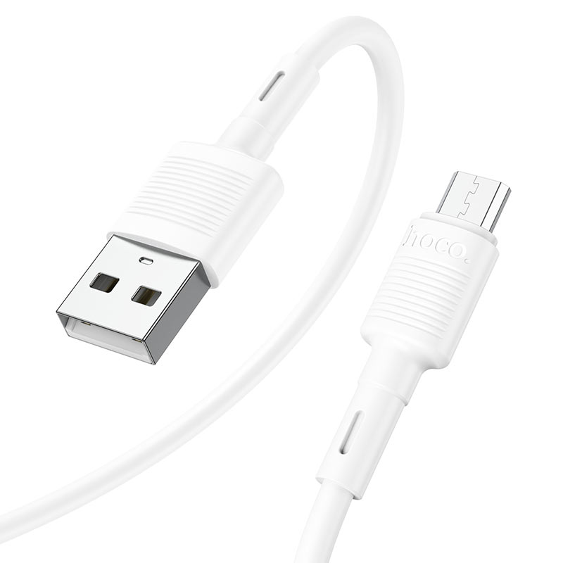 Кабел за данни и зареждане USB-A - microUSB HOCO X83 Victory, 18W, 1m, Бял