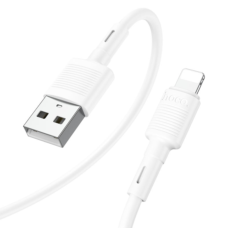 Кабел за данни и зареждане USB-A - Lightning HOCO X83 Victory, 18W, 1m, Бял