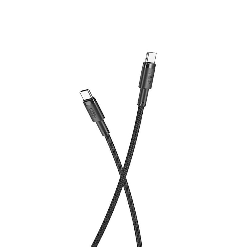 USB-C кабел за данни и зареждане - USB-C XO Design USB-C NB-Q199, 100W, 1,5 м, черен 