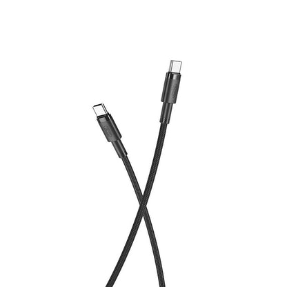 USB-C кабел за данни и зареждане - USB-C XO Design USB-C NB-Q199, 100W, 1,5 м, черен 