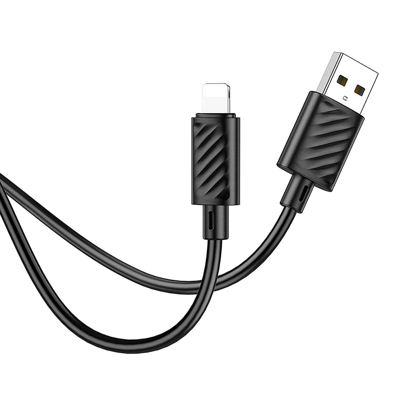 Кабел за данни и зареждане USB-A - Lightning HOCO X88, 18W, 1 м, черен 